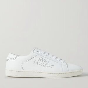 Saint Laurent Women’s Court Classic SL/08 Low Top Studded Sneakers